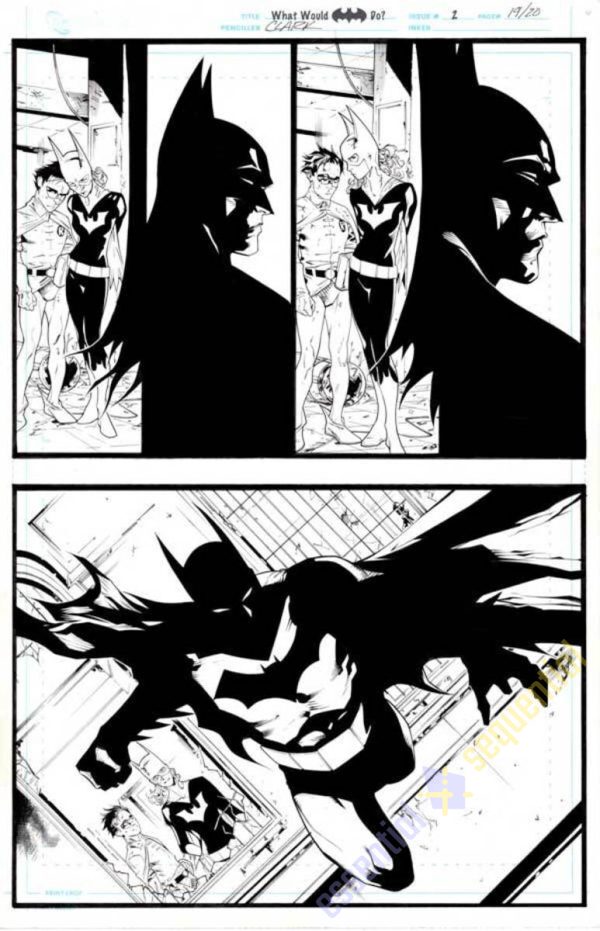 Legends of the Dark Knight #84 p.19-20 by Wade von Grawbadger