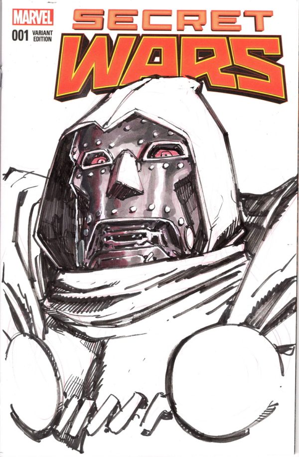 Dr. Doom on Secret Wars Sketch Cover by Eric Canete