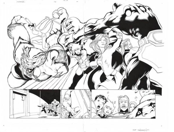 Supergirl #26 p.18-19 by Wade von Grawbadger