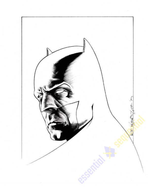 Batman Head Shot - by Wade von Grawbadger