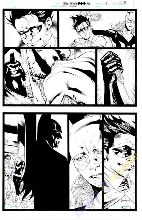 Legends of the Dark Knight #84 p.17-18 by Wade von Grawbadger