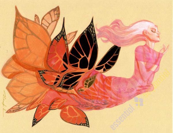Golden Butterfly Girl by Mindy Lee