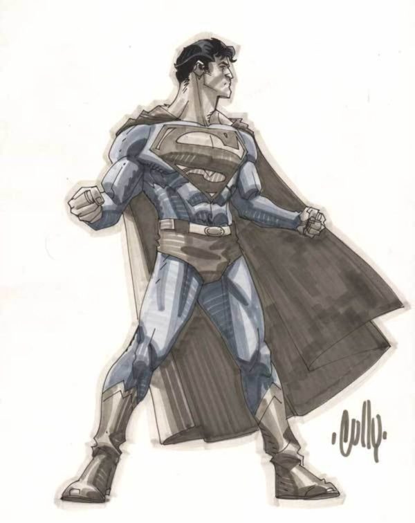 Superman Pin Up by Cully Hamner