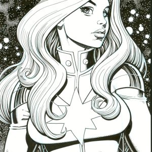 Captain Marvel Pin Up