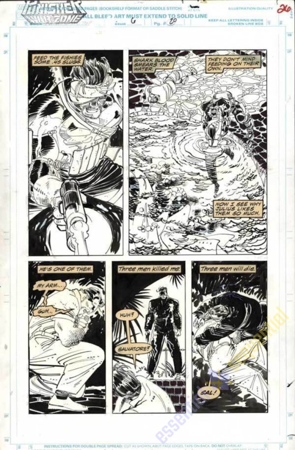 Punisher War Zone #6 p.20 by John Romita Jr & Klaus Janson