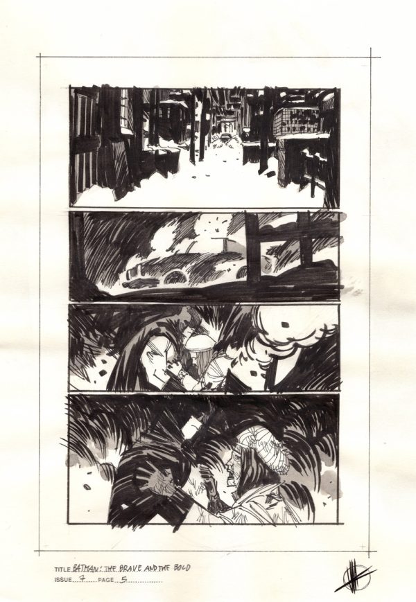 Batman: Brave and the Bold #7 Page 5 Prelim by Matteo Scalera