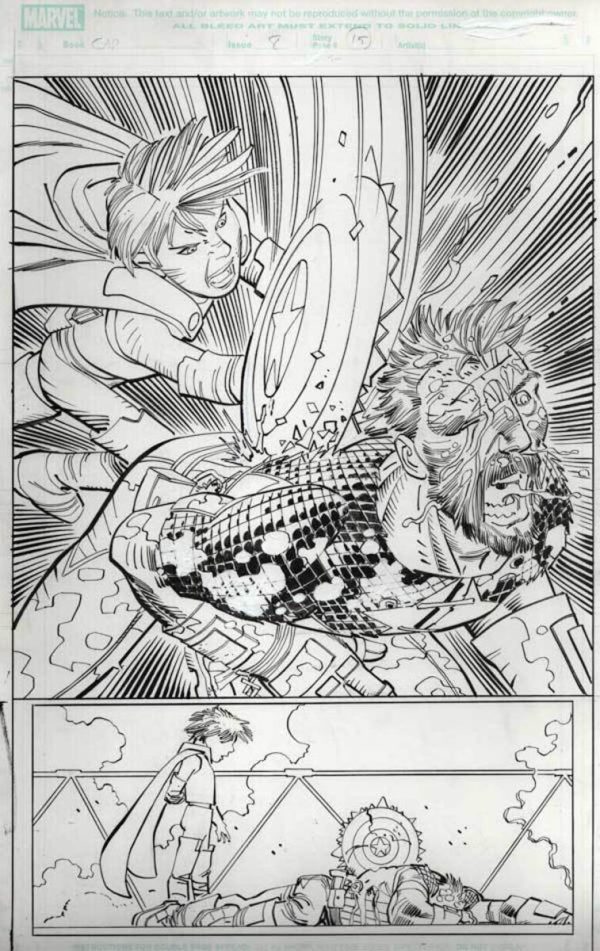 Captain America #8 p.15 by John Romita Jr. & Klaus Janson