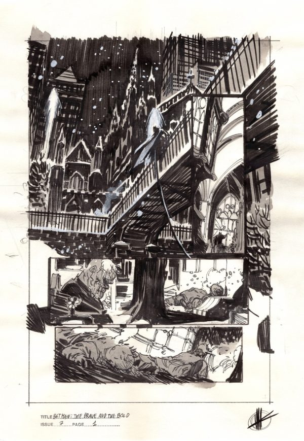 Batman: Brave and the Bold #7 Page 1 Prelim by Matteo Scalera