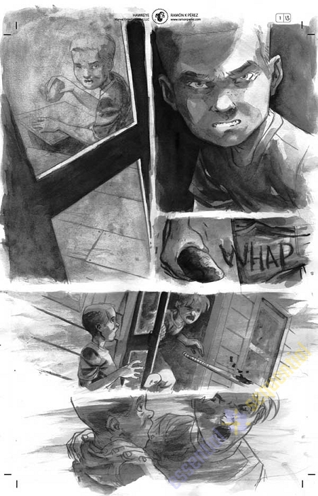 Image of Hawkeye #1 p.13 by Ramon Perez