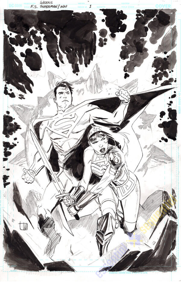 Future State Superman / Wonder Woman #1 Cover by Lee Weeks