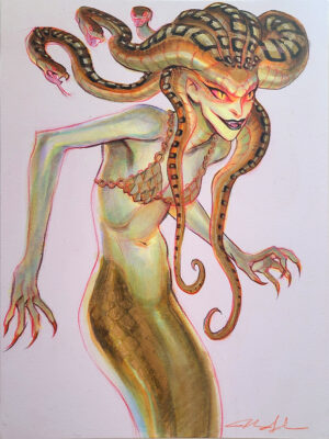 Gold Medusa by Mindy Lee