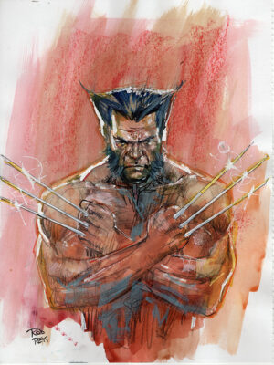 Wolverine With Claws by Rod Reis