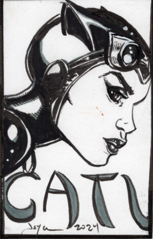 Catwoman Sketch Card by Joyce chin