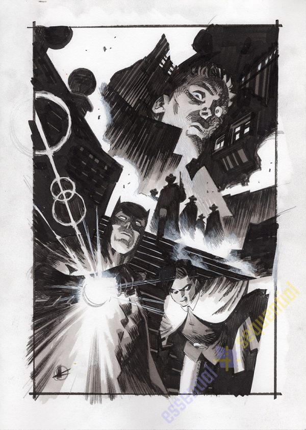 Batman and Robin Year one #1 Cover Preliminary by Matteo Scalera