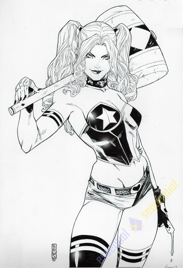 Harley Quinn Pin Up by John Timms