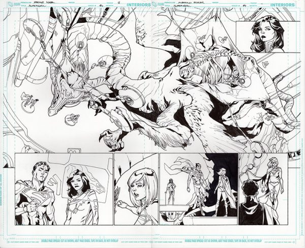 Supergirl #14 Page 13 and 14 by Mahmud Asrar