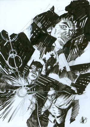 Batman & Robin: Year One Cover Prelim by Matteo Scalera