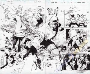 X-Men: Red (2018) #3 Pages 4-5 Spread by Mahmud Asrar