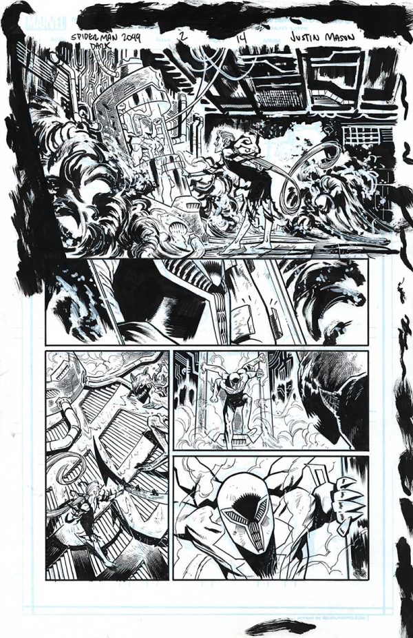 Spider-Man 2099 Dark Genesis Issue 2 Page 14 by Justin Mason