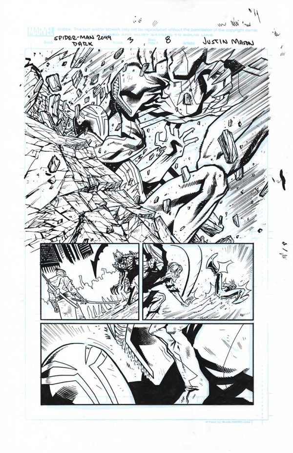 Spider-Man 2099 Dark Genesis Issue 3 Page 08 by Justin Mason