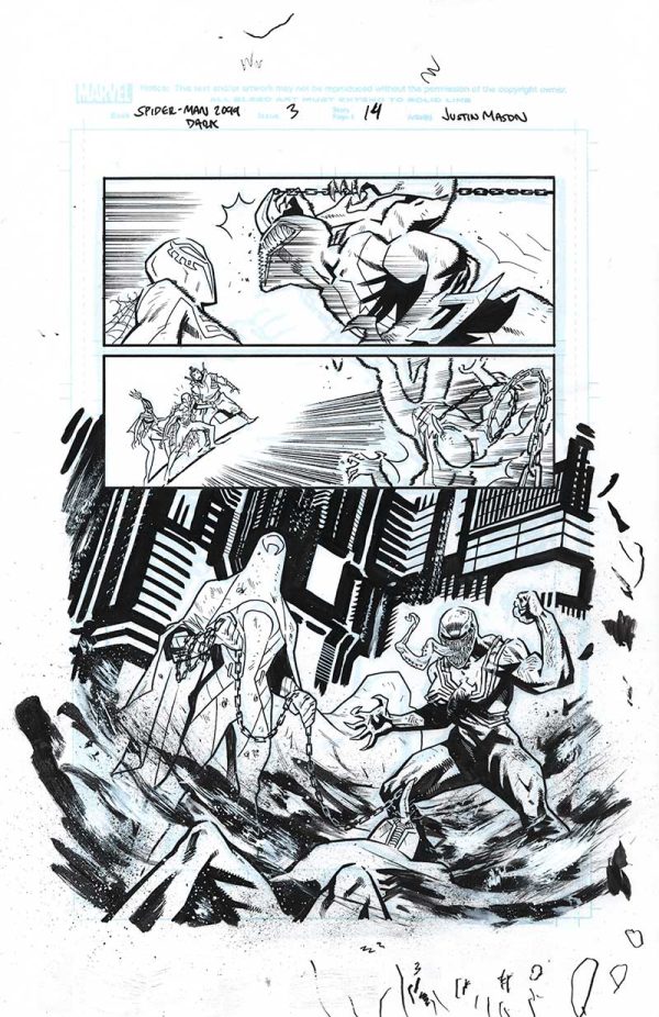 Spider-Man 2099 Dark Genesis Issue 3 Page 14 by Justin Mason