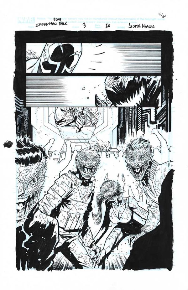 Spider-Man 2099 Dark Genesis Issue 3 Page 20 by Justin Mason