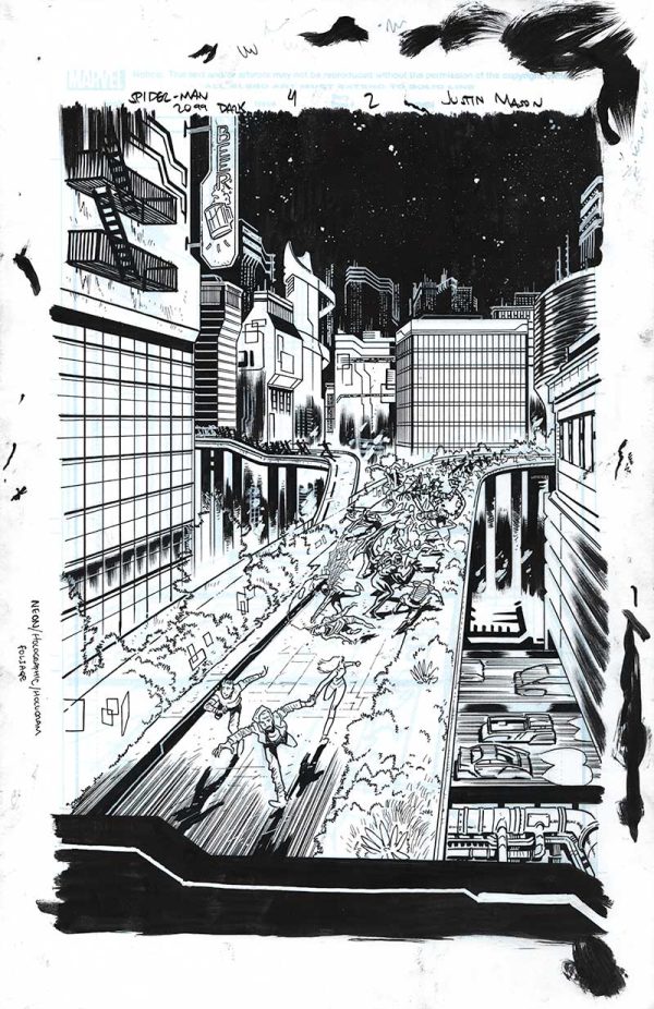 Spider-Man 2099 Dark Genesis Issue 4 Page 02 by Justin Mason