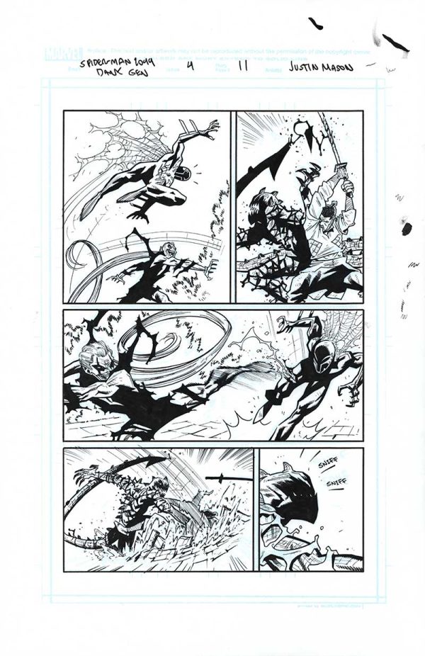 Spider-Man 2099 Dark Genesis Issue 4 Page 11 by Justin Mason