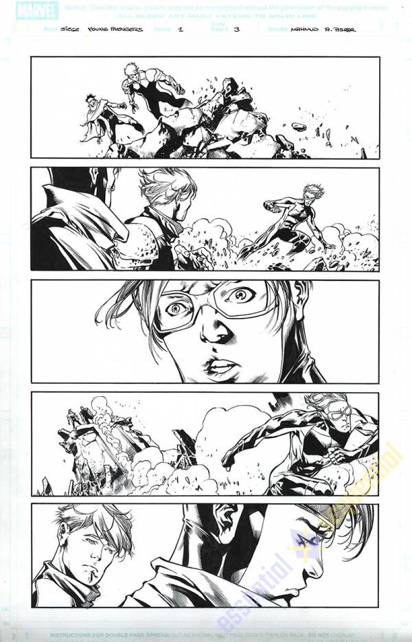 Siege: Young Avengers Issue #1 Page 03 by Mahmud Asrar