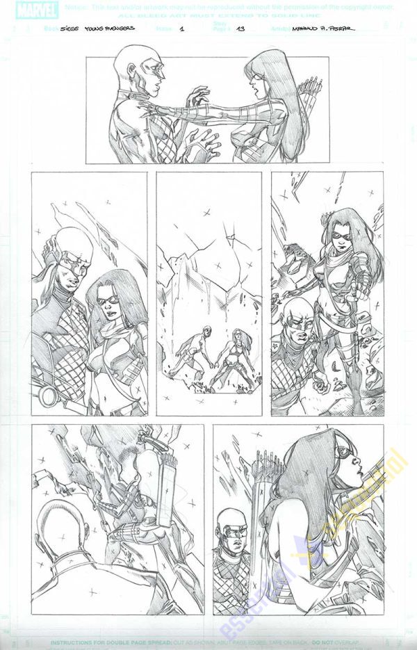 Siege: Young Avengers Issue #1 Page 13 by Mahmud Asrar