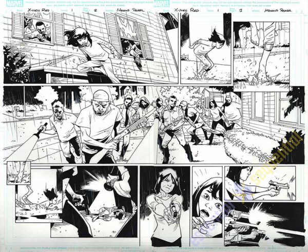 X-Men RED #1 Page 02 and 3 by Mahmud Asrar