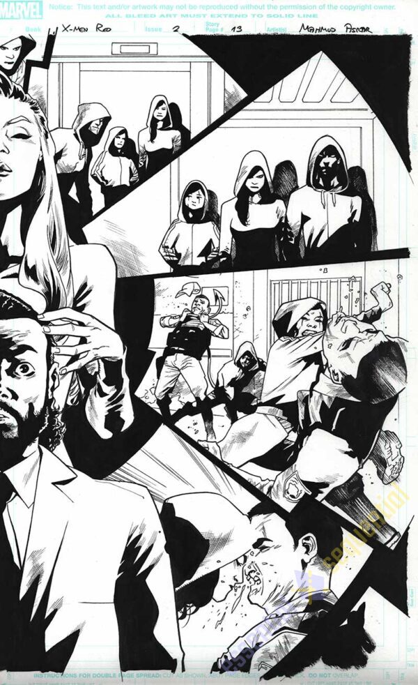 X-Men RED #2 Page 12 and 13 by Mahmud Asrar - Image 3