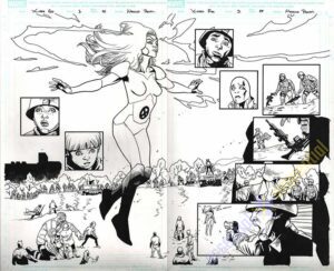 X-Men RED #5 Page 16 and 17 by Mahmud Asrar