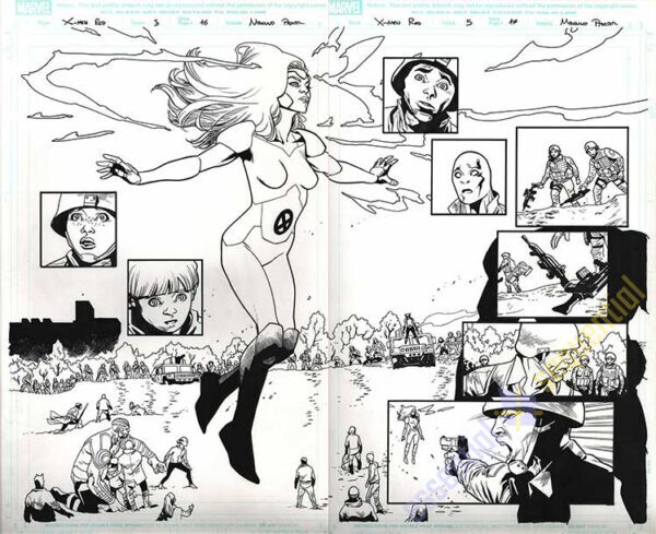 X-Men RED #5 Page 16 and 17 by Mahmud Asrar