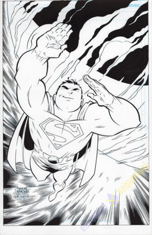 Superman Trading Card Art by Wade von Grawbadger and Anthony Marques