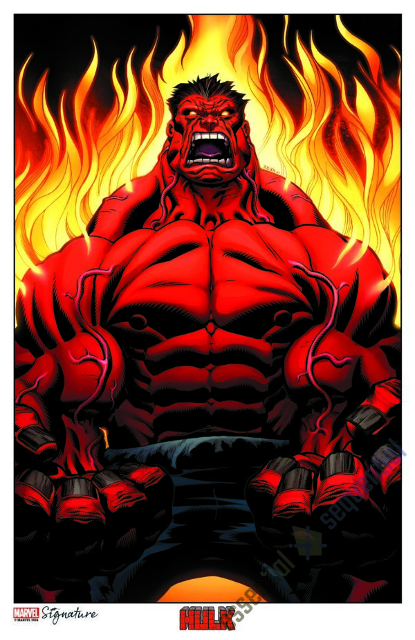 Red Hulk Print by Jeph Loeb and Ed McGuinness