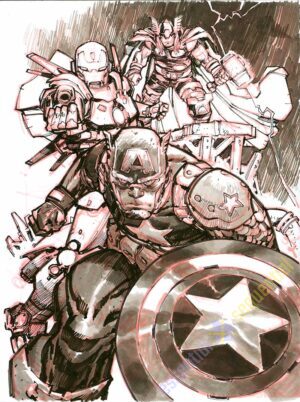 Cap/Iron Man & Thor by Eric Canete